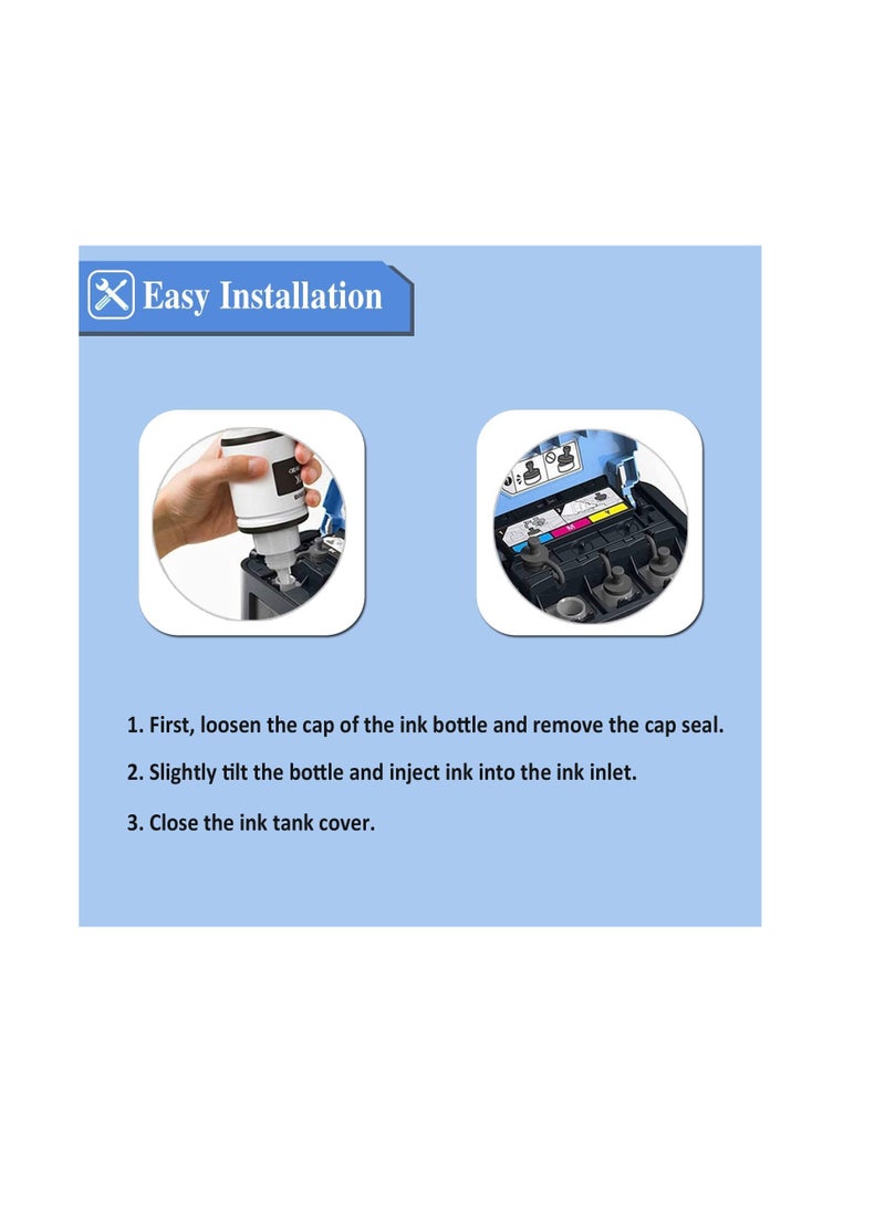Terabyte GI-490 Ink Compatible with CANON Printer for PIXMA G3400, G2400, G1400, G4400, G4410, G3410, G2410, G1410, G3411, G2411, G1411, G4411 - Image 3