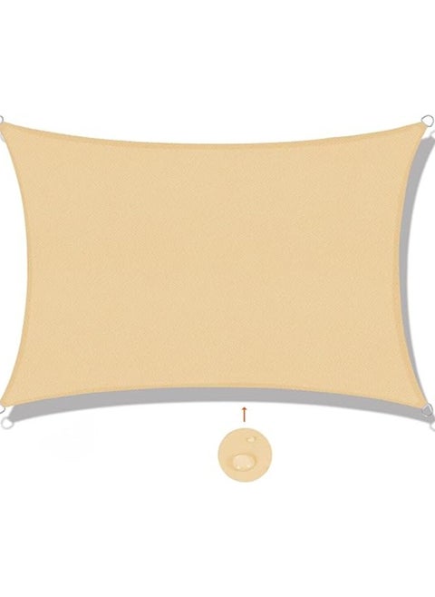Sunny Guard 4 x 6m Rectangular Awning Shade, Waterproof and UV Blocking, Suitable for Garden and Outdoor Patio - Sand