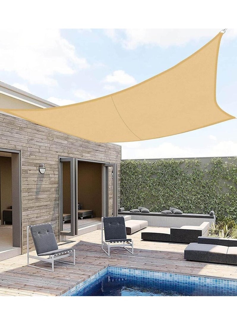Sunny Guard 4 x 6m Rectangular Awning Shade, Waterproof and UV Blocking, Suitable for Garden and Outdoor Patio - Sand