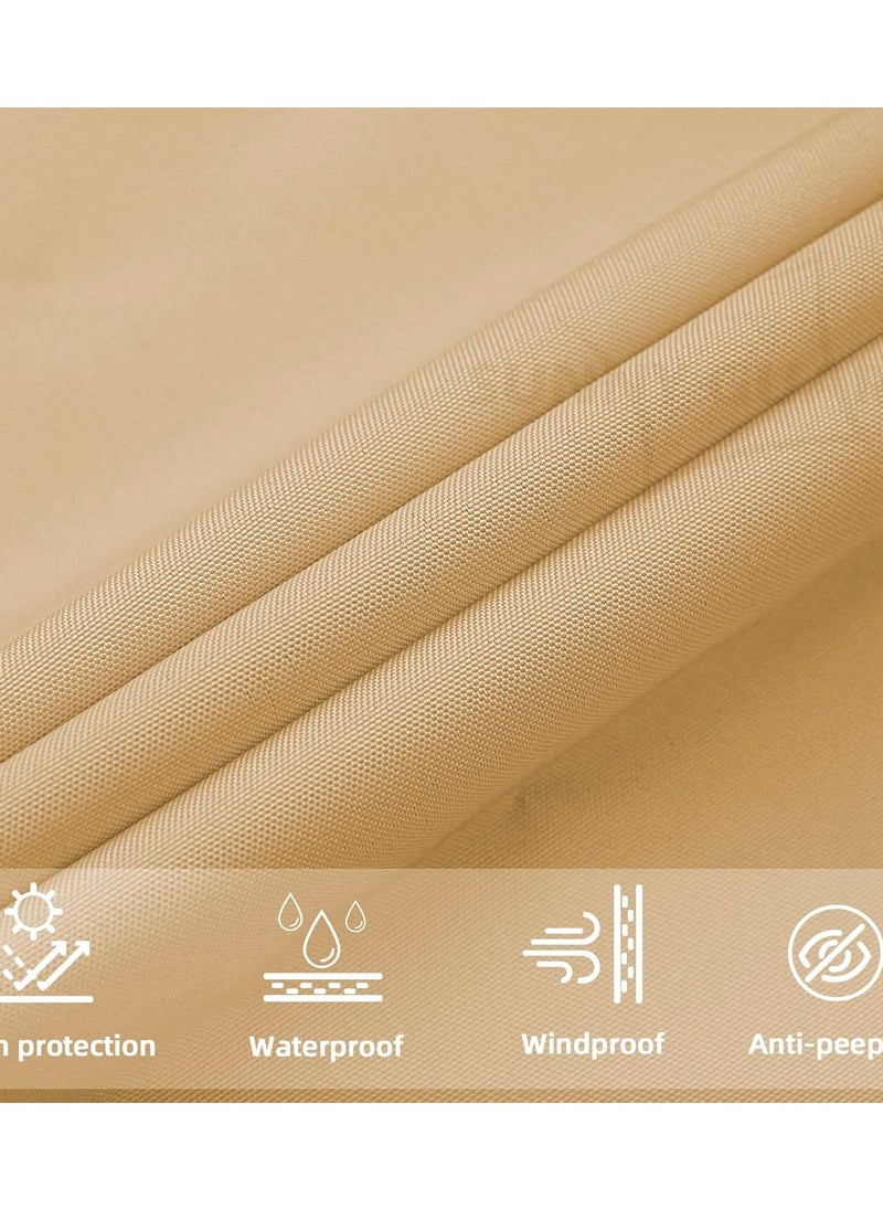 Sunny Guard 4 x 6m Rectangular Awning Shade, Waterproof and UV Blocking, Suitable for Garden and Outdoor Patio - Sand