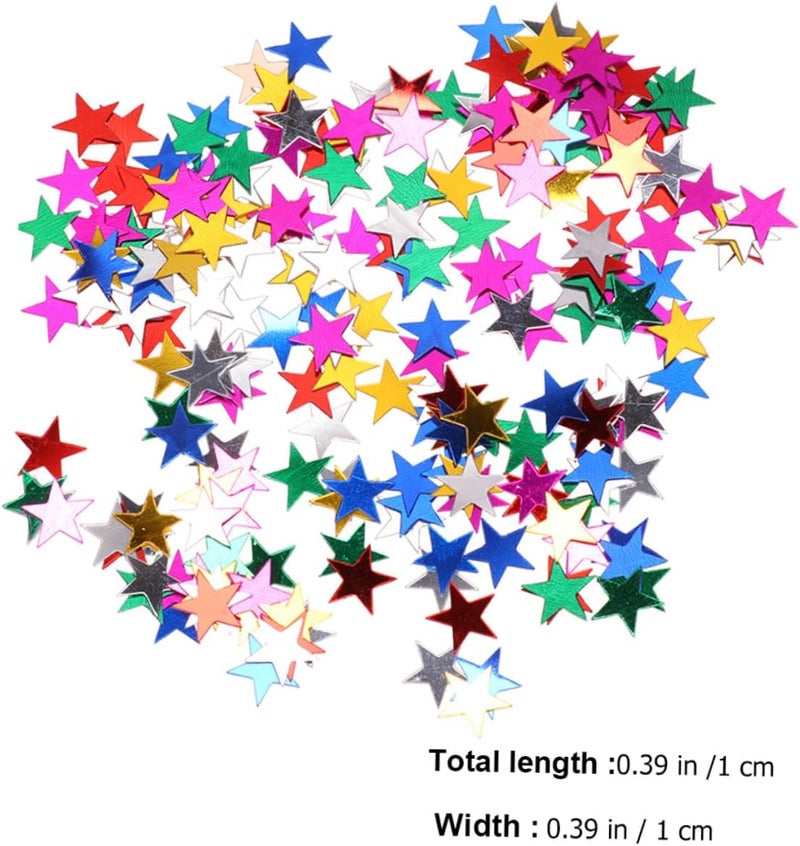 Healeved Five-pointed Star Confetti, Colorful 10mm Sequins Prop Decor for Birthday and Wedding Party, 3pcs with Approx 3000 Pieces Festival Table Scatter - Image 2