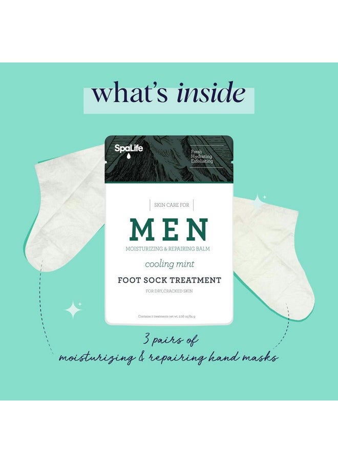 Spa Life Men'S Cooling Mint Foot Repair Balm And Moisturizing Socks Set Revitalizing Hydrating Foot Mask For Soothing Tired Achy Feet And Softening Dry Cracked Skin One Size Fits Most 3 Pairs - pzsku/Z3821A4E19A53C869E778Z/45/_/1721027072/65588c80-4351-4744-83d7-821cf9aeb411