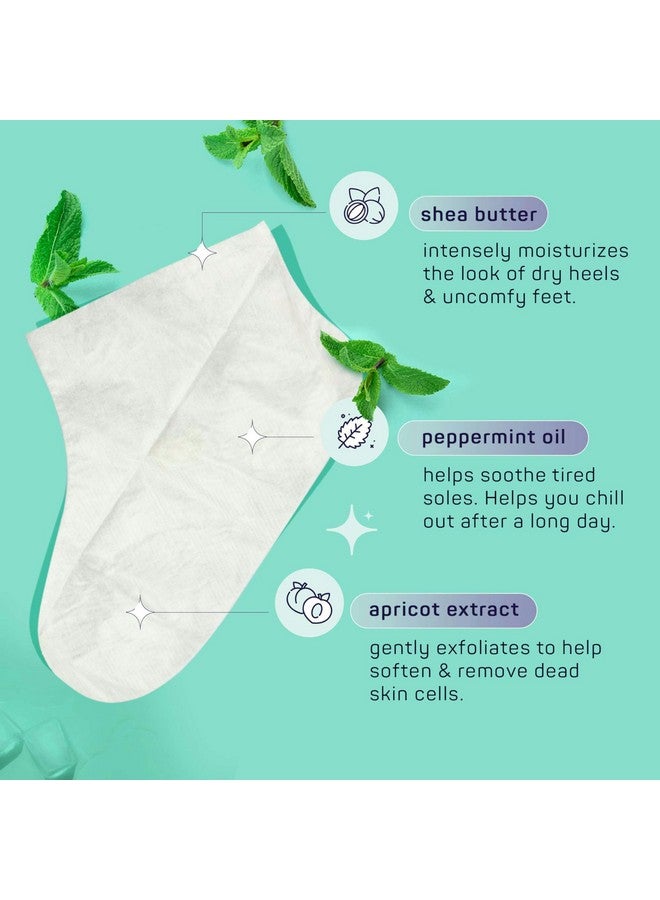 سبا لايف مجموعة بلسم إصلاح القدم بالنعناع البارد والجوارب المرطبة للرجال من سبا لايف، قناع ترطيب وتنشيط القدمين لتهدئة الأقدام المتعبة المتألمة وتنعيم البشرة الجافة المتشققة، مقاس واحد يناسب معظم 3 أزواج - Image 5