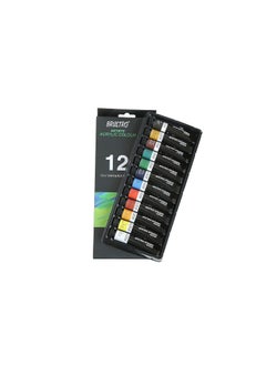 BRUSTRO BRUSTRO Artist's Acrylic Colour | Set of 12 Colors X 12ml Tubes | Ideal for Students and Adults, DIY, Rich Pigment, Non-Craking Paint for Canvas, Wood, Leather, Portrait, Pouring Medium Art  - Image 4
