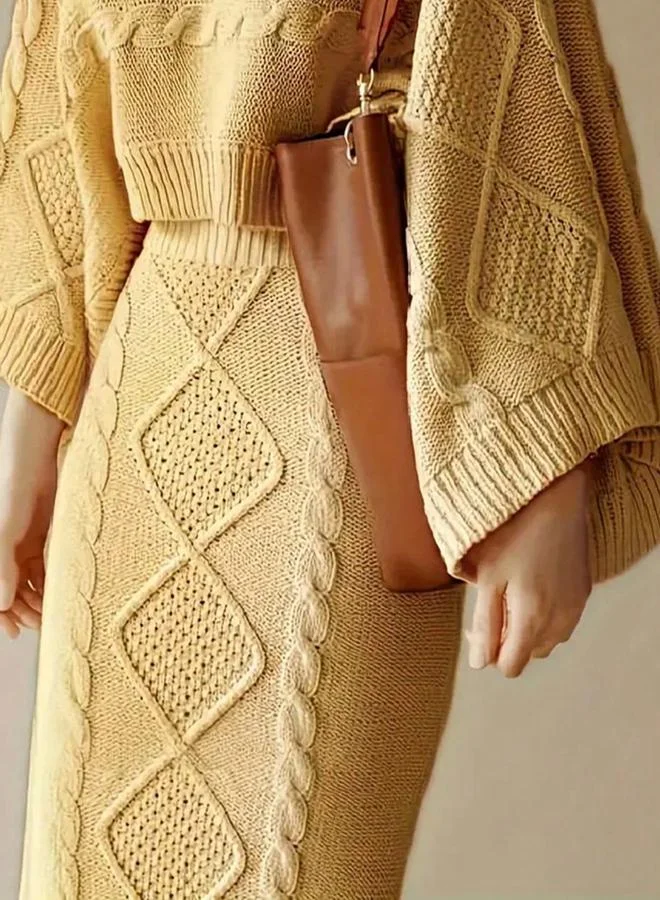 تايك تو طقم منسق من تنورة وبلوزة بمقاس كبير