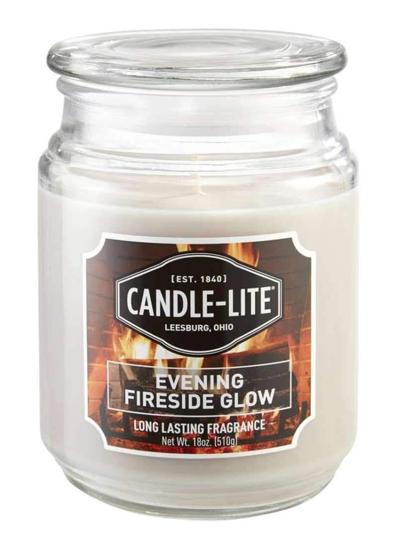 Candle-lite 18 oz Fireside Scented Jar Candle, Cozy Long-Lasting Fragrance - Image 1