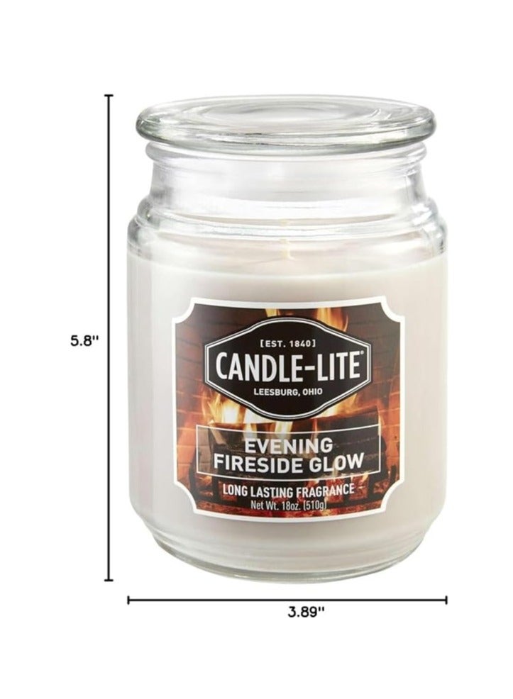 Candle-lite 18 oz Fireside Scented Jar Candle, Cozy Long-Lasting Fragrance - Image 2