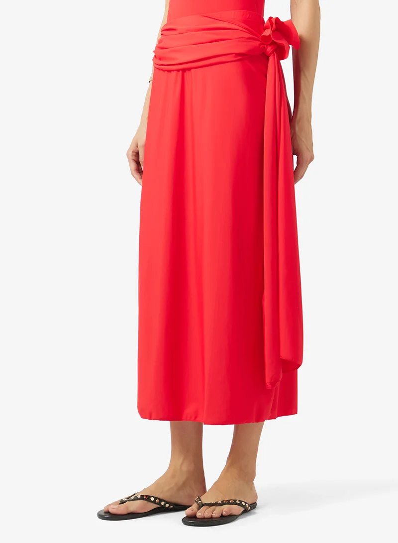 Ella  Ruffled One Shoulder Swimsuit With Beach Skirt for Women | Best Price UAE