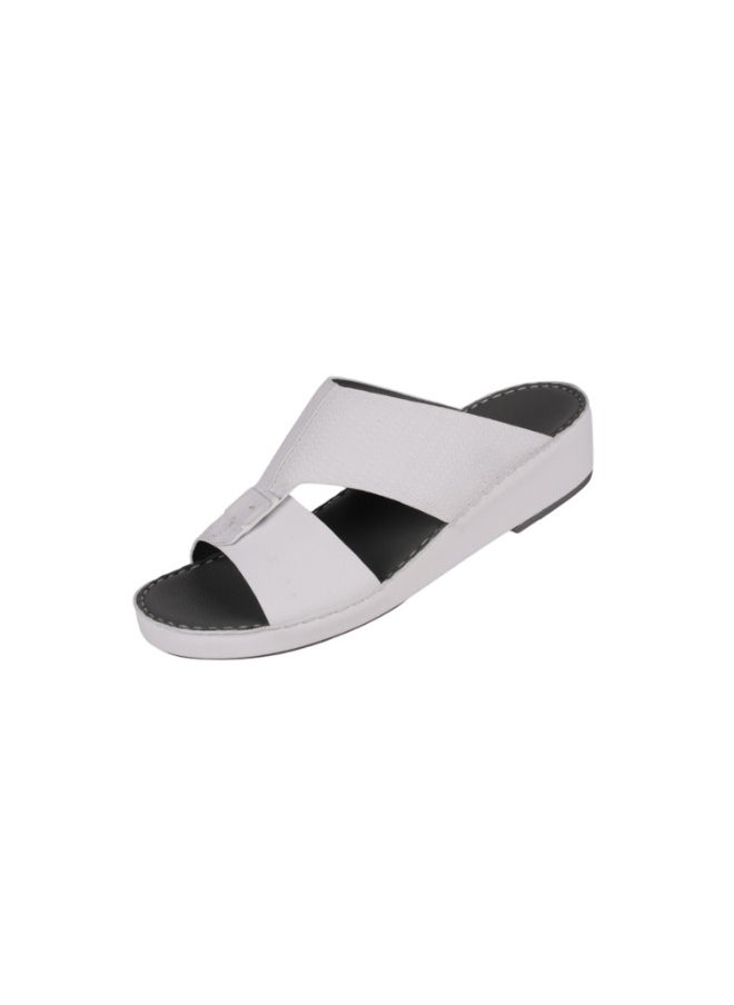 barjeel uno 008-3741 Barjeel Uno Men Arabic Sandals BS 27 White  - Image 1