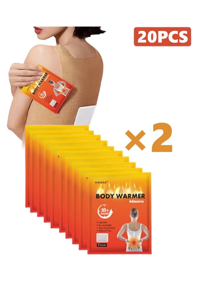 Hodaf 20PCS Hand Warmers,Body Warmers,Winter Foot Warmers for Skiing,Camping, Hiking or Fishing - Image 1