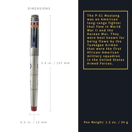 Retro 51 Tornado Fountain Pen - P-51 Mustang Edition, Jowo #6 Nib - Image 3