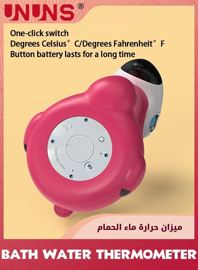 UNUNS Baby Bath Thermometer,Flamingo Safety Thermometer,With Temperature Warning,Smart Accurate,Infant Floating Toy,Pool Gauge For Hot Tub,Bathroom Water Thermometer Kids - Image 4