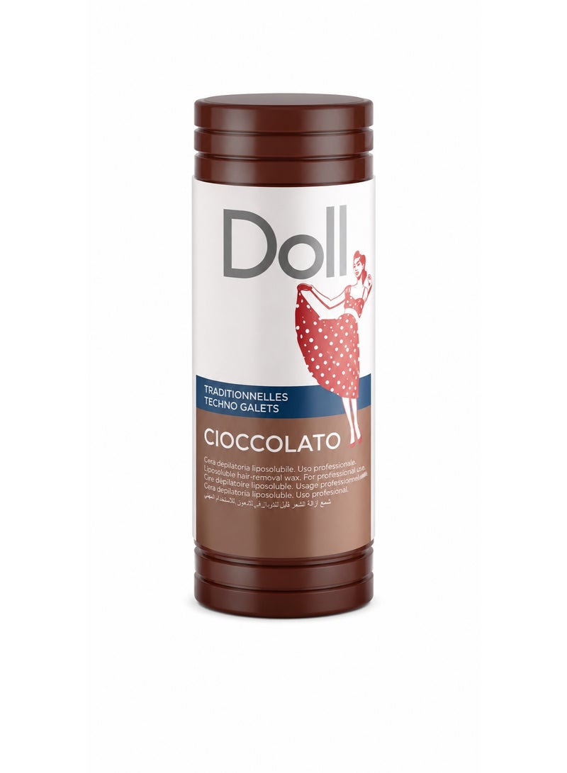 دول شمع إزالة الشعر الاحترافي من Doll بنكهة الشوكولاتة Cioccolato، حبيبات غير شريطية، 400 جرام - Image 1