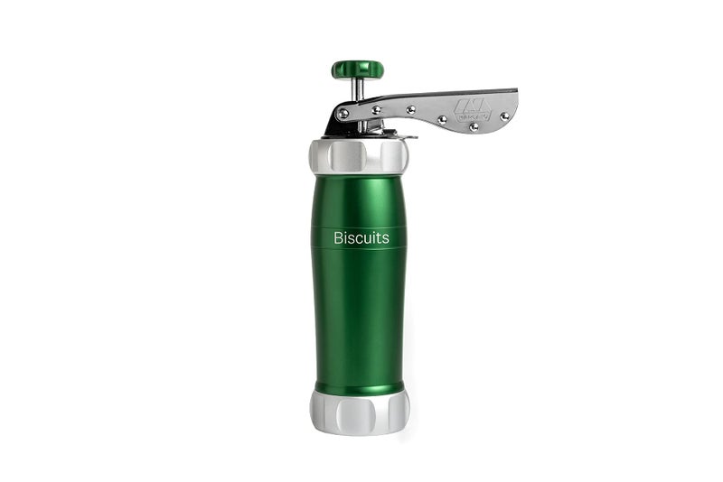 MARCATO Marcato Atlas Deluxe Biscuit Maker Press Made in Italy Includes 20 Cookie Disc Shapes Green  - Image 1