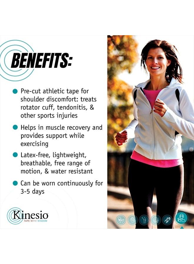 Kinesio شريط - دعم الكتف مسبق القطع - شرائط شريط رياضي محسّنة - Image 5