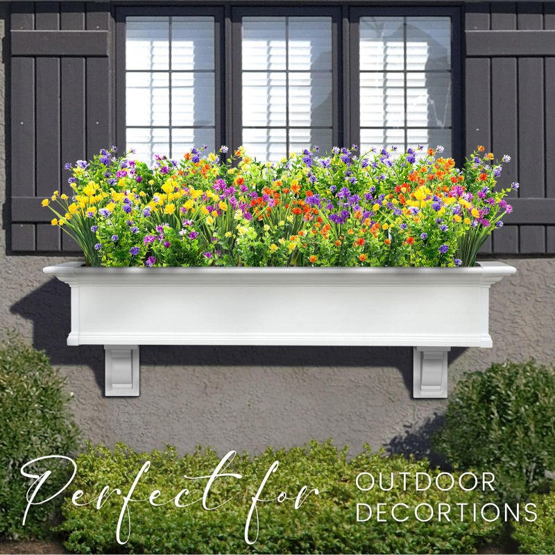Pseutio 20 Bundles Artificial Flowers for Outdoors UV Resistant Fake Flowers Realistic Faux Flowers Artificial Plants Outdoor for Spring Summer Indoor Garden Patio Window Box Kitchen Home Decor - Image 4