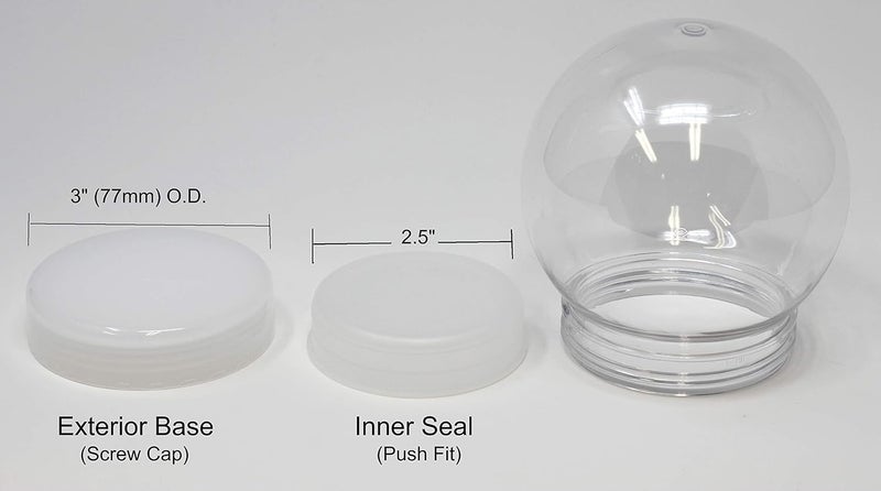 Creative Hobbies 5 Inch (130mm) DIY Snow Globe Water Globe - Clear Plastic with Screw Off Cap | Perfect for DIY Crafts and Customization - Image 4