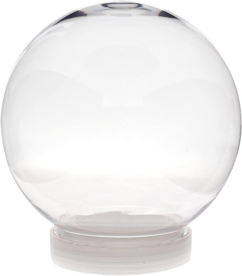 Creative Hobbies 5 Inch (130mm) DIY Snow Globe Water Globe - Clear Plastic with Screw Off Cap | Perfect for DIY Crafts and Customization - Image 1