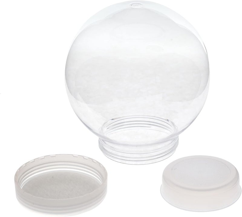 Creative Hobbies 5 Inch (130mm) DIY Snow Globe Water Globe - Clear Plastic with Screw Off Cap | Perfect for DIY Crafts and Customization - Image 2