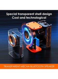 General Transparent wireless bluetooth speaker, portable mini speaker with LED color light stereo sound, suitable for office, party camping  - Image 2