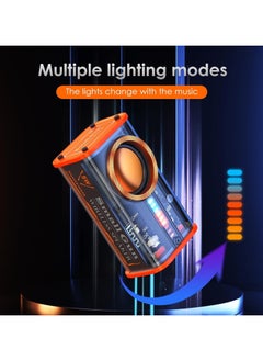 General Transparent wireless bluetooth speaker, portable mini speaker with LED color light stereo sound, suitable for office, party camping  - Image 5