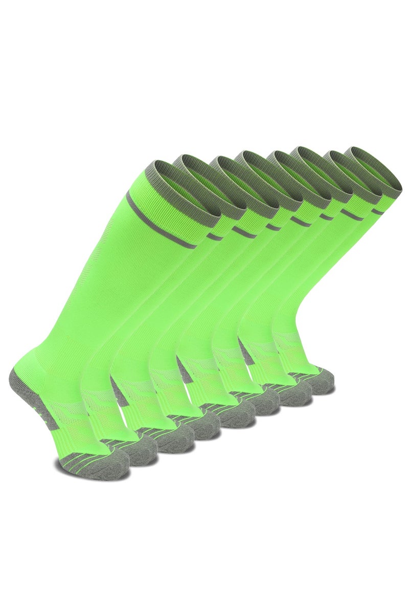 SKY WING Unisex Athletic Knee High Breathable Compression Solid Tube Soccer Football Sport Socks 1/2/3/4 Pairs for Youth Adult - Image 1