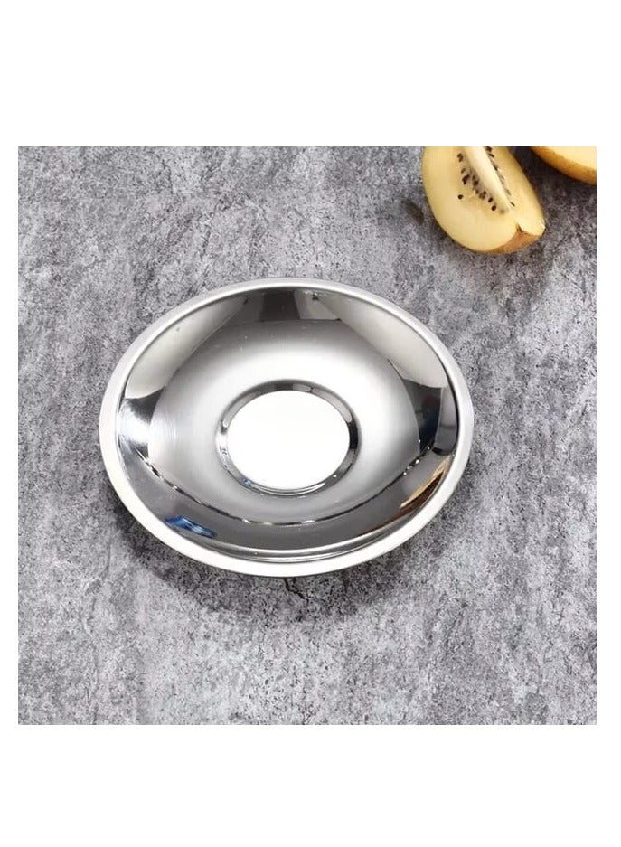 Liying 1Pcs Insulated Espresso Cup Stainless Steel Coffee Mugs Set (180ml), Double Walled Coffee Cup with Saucer and Spoon, Espresso Latte Cappuccino Milk Tea Cup  - Image 3