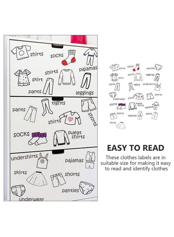 Veemoon Veemoon Clothing Decal Clothes Labels: Removable Dresser Clothing Decals for Wardrobe Clothing Classification Label Clothing Sort Stickers for Wardrobe Drawer Organizing Bedroom Decoration - Image 3