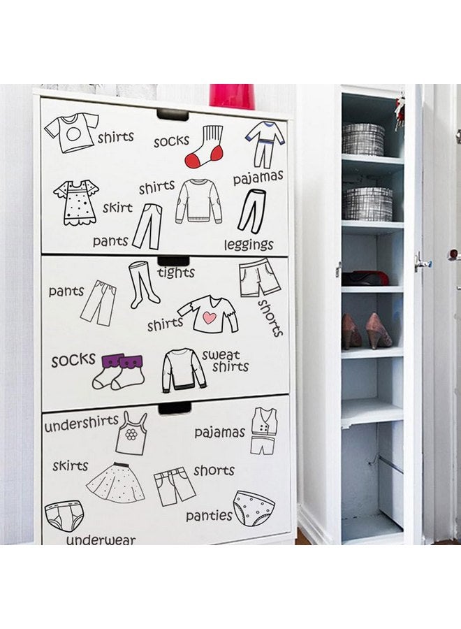 Veemoon Veemoon Clothing Decal Clothes Labels: Removable Dresser Clothing Decals for Wardrobe Clothing Classification Label Clothing Sort Stickers for Wardrobe Drawer Organizing Bedroom Decoration - Image 5