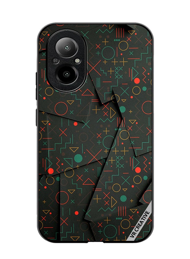 VR CREATIVE Protective Case Cover For Realme C67 4G Geometric Circles Design Multicolour - Image 1