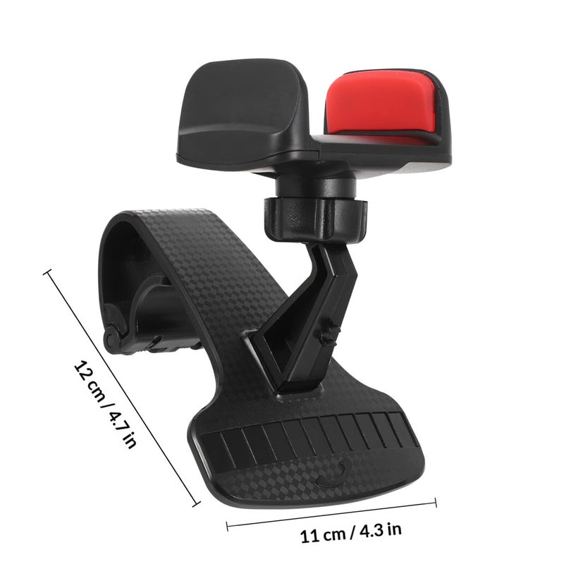 Adjustable Rotatable Car Phone Holder with Red Clip for Dashboard Navigation - Image 3
