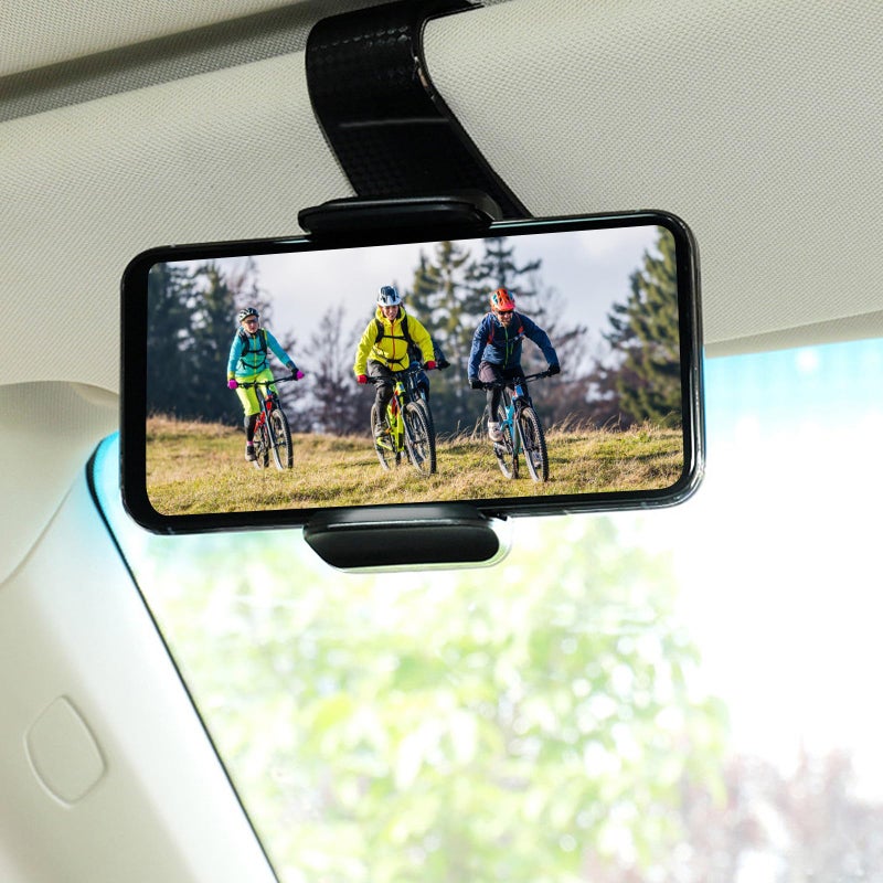 Adjustable Rotatable Car Phone Holder with Red Clip for Dashboard Navigation - Image 5