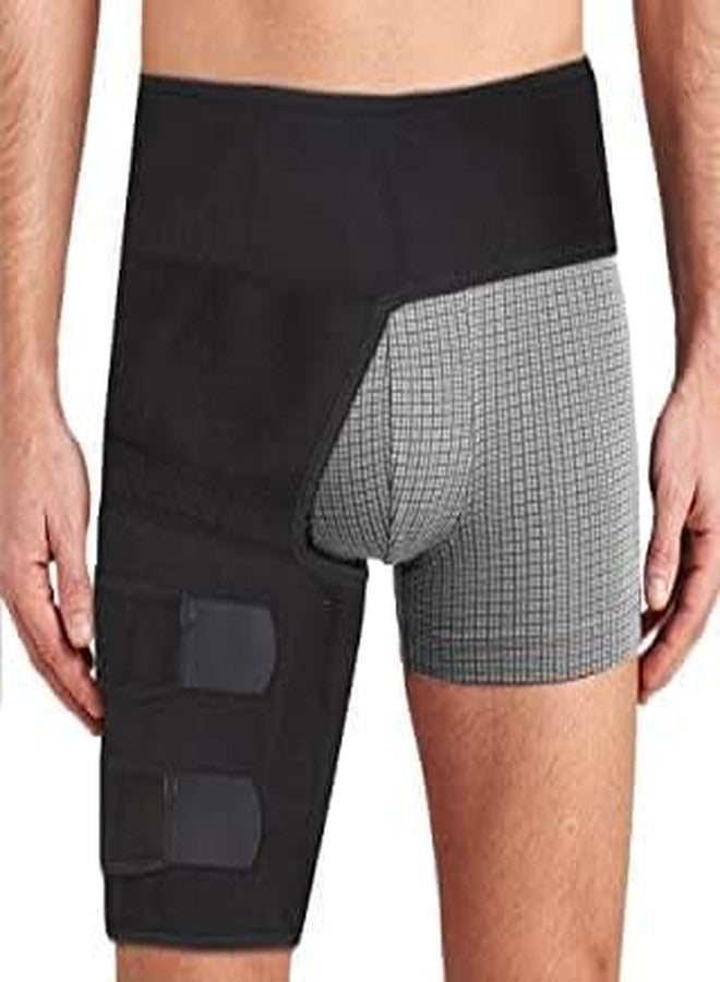 MVM Enterprise Hip Thigh Support Groin Support Brace Compression Thigh Strap Wrap for Recovery Sports Pain Relief Groin Compression Wrap for Pulled Muscles Hip Strap Brace for Men Women gym (1 pcs) - Image 4
