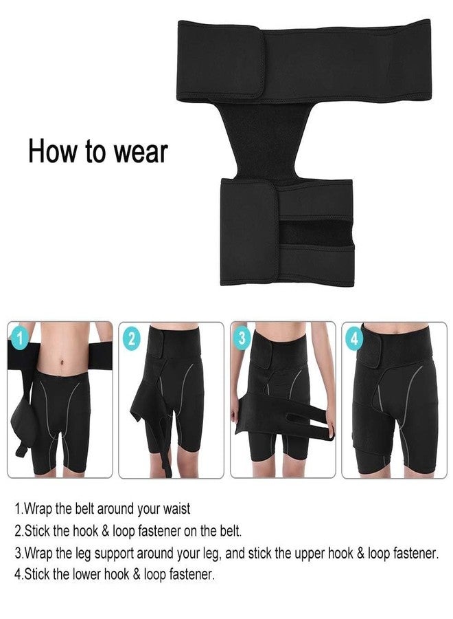 MVM Enterprise Hip Thigh Support Groin Support Brace Compression Thigh Strap Wrap for Recovery Sports Pain Relief Groin Compression Wrap for Pulled Muscles Hip Strap Brace for Men Women gym (1 pcs) - Image 3