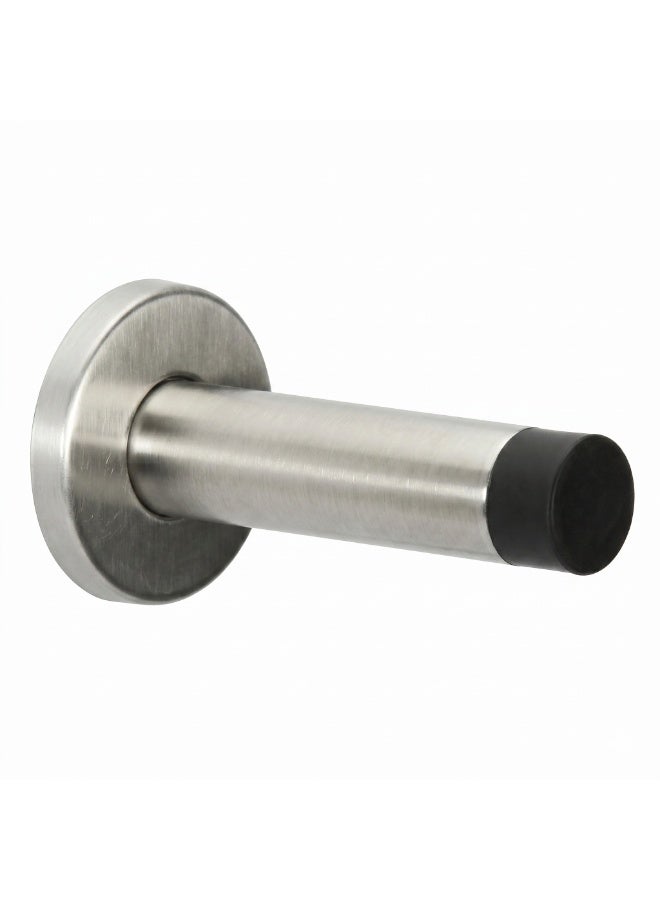 Wall Mounted Door Stop, Stainless Steel Grade 304, 32mm Base, with Rubber Tip