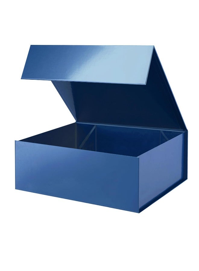PACKHOME Gift Box 13x9.7x3.4 Inches, Large Gift Box with Lid, Sturdy Shirt Box with Magnetic Lid for Wrapping Gifts (Glossy Metallic Blue) - Image 1