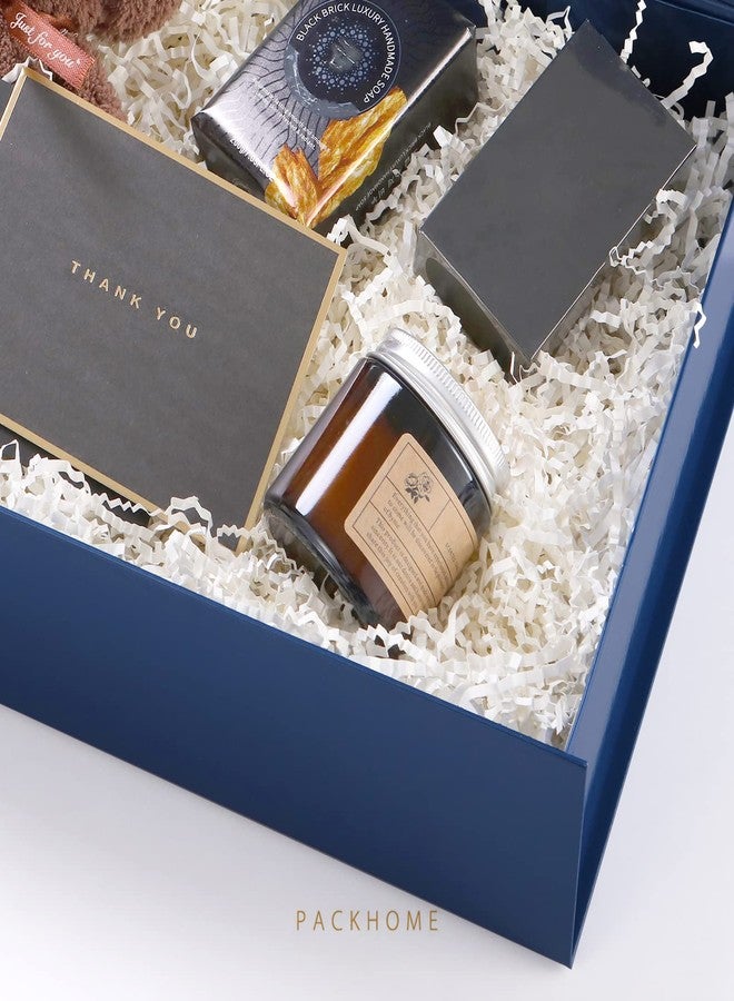 PACKHOME Gift Box 13x9.7x3.4 Inches, Large Gift Box with Lid, Sturdy Shirt Box with Magnetic Lid for Wrapping Gifts (Glossy Metallic Blue) - Image 3