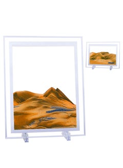 3D Moving Sand Art Picture Frame, Glass Deep Sea Sandscape in Motion Display for Adult Kids Desktop Home Office Work Decor 22x17cm (Yellow) - pzsku/Z38227F01C9410CE490ABZ/45/_/1727176081/ff86f4ad-11ae-4006-842f-8f0d74421a45