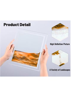 3D Moving Sand Art Picture Frame, Glass Deep Sea Sandscape in Motion Display for Adult Kids Desktop Home Office Work Decor 22x17cm (Yellow) - pzsku/Z38227F01C9410CE490ABZ/45/_/1727176103/a4b211e5-65c8-40ab-8ee4-8c077dc39f90