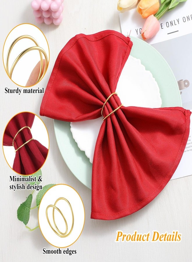 AojSup 60 PCS Gold Napkin Rings Bulk - Elegant Wedding Napkin Rings, Spiral Metal Gold Napkins Holders for Thanksgiving Christmas Party Table Decorations - Image 5