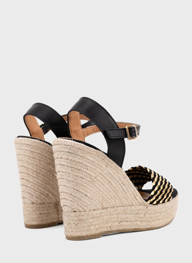 Kanna Casual High Heel Wedge Sandals