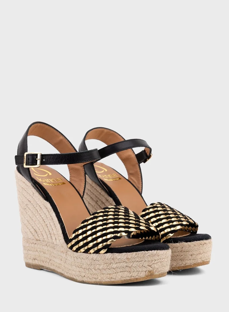 Kanna Casual High Heel Wedge Sandals