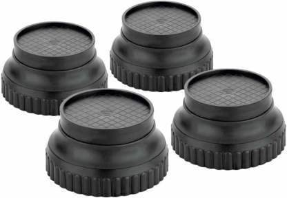 KNSS KNSS Round Plastic LegsFoot and Stand for Almirah Wardrobe Refrigerator Sofa Sleeping Bed Dinning Table and Dressing Table Black MultiPurpose 4 Pieces