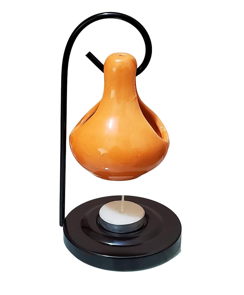 Pure Source India Ceramic Aroma Oil Diffuser Hanging Orange - Image 1