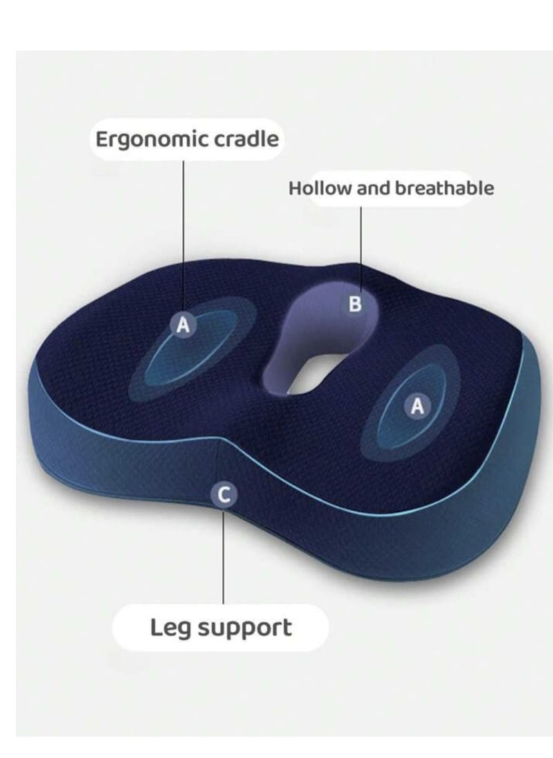 VARITEKS Soft Comfortable Memory Foam Seat Cushion Orthopedic Pain Relief Seat Cushion For Car Office Wheelchair  - Image 2