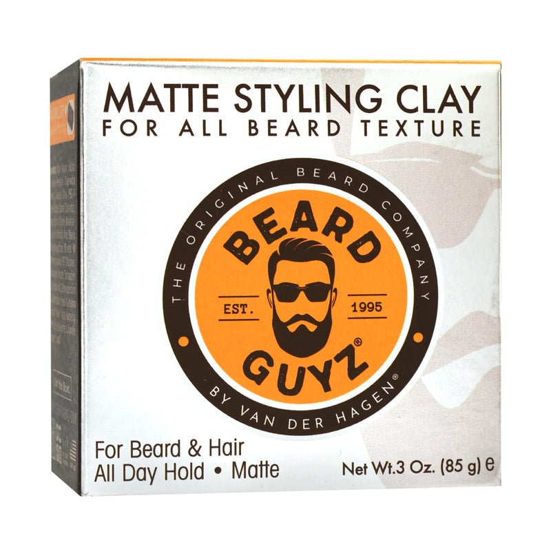 Beard Guyz Matte Styling Clay â€“ Strongâ€‘Hold for Beard & Hair â€“ Natural Texture & Matte Finish Styling Clay for Menâ€™s Grooming, 3 oz - Image 2