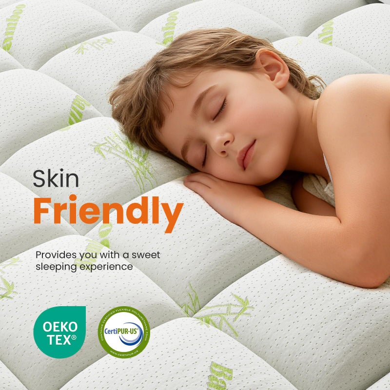 DUMOS Queen Size Ultra Soft Mattress Topper, Viscose Derived from Bamboo, Pillow Top Mattress Pad with Stretchable Pockets, Breathable Cooling Topper for Back Pain Relief - Image 5