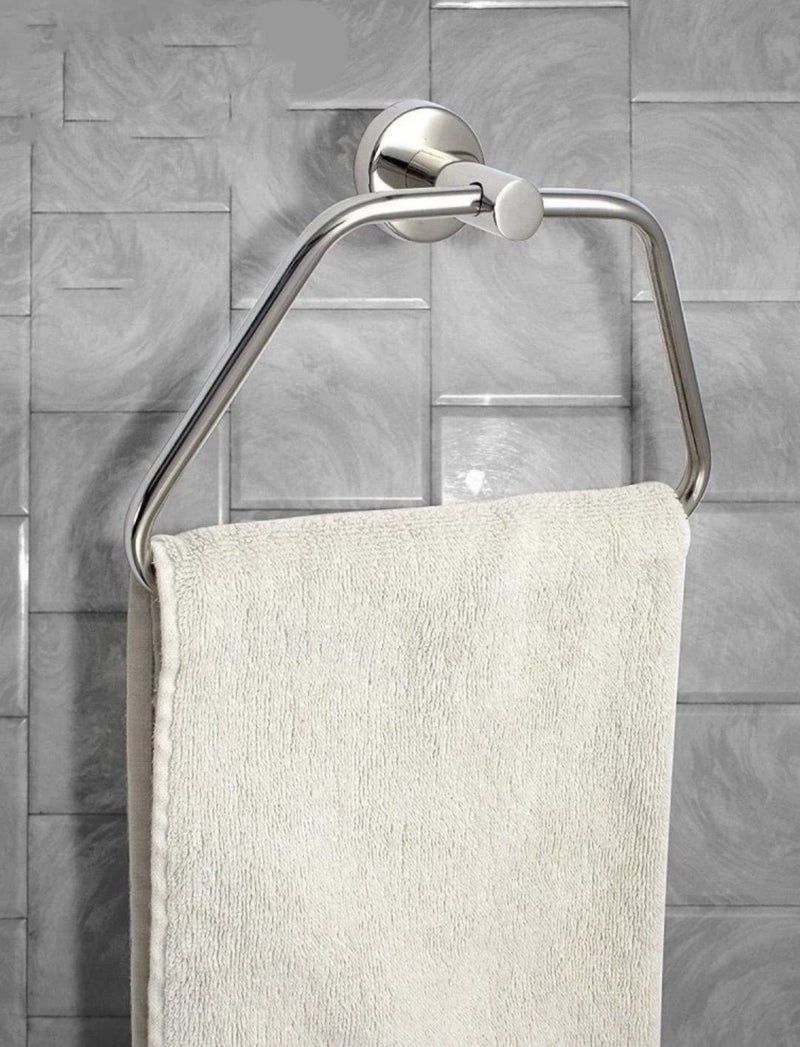 NYCAA Bathroom Stainless Steel Triangle Towel Ring/Towel Stand/Towel Holder/Nepkin Holder for Kitchen, Bathroom Use - Set of 2 Pcs. (2 Towel Rings) - Image 5