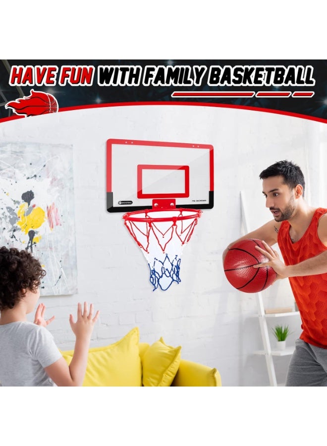 Flushrenic Basketball Hoop Set,Indoor Mini Basketball Hoop Set,with 4 Balls and Other Basketball Accessories,Over The Door Room Basketball Hoop,for Adults Birthday Gifts - Image 5