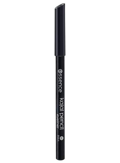 Essence Kajal Pencil 01 Black | Smooth Glide Eye Pencil | Long Lasting Waterproof Kajal | Easy to Apply & Blend | Smudge Resistant Matte Finish | Everyday Eye Makeup Essential | 1g 01 Black